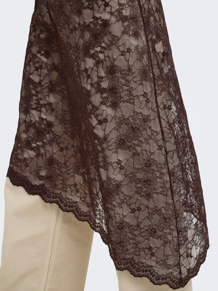 Only - Onlsoba Lace Skirt - 5090277 Coffee Bean Nederdele 