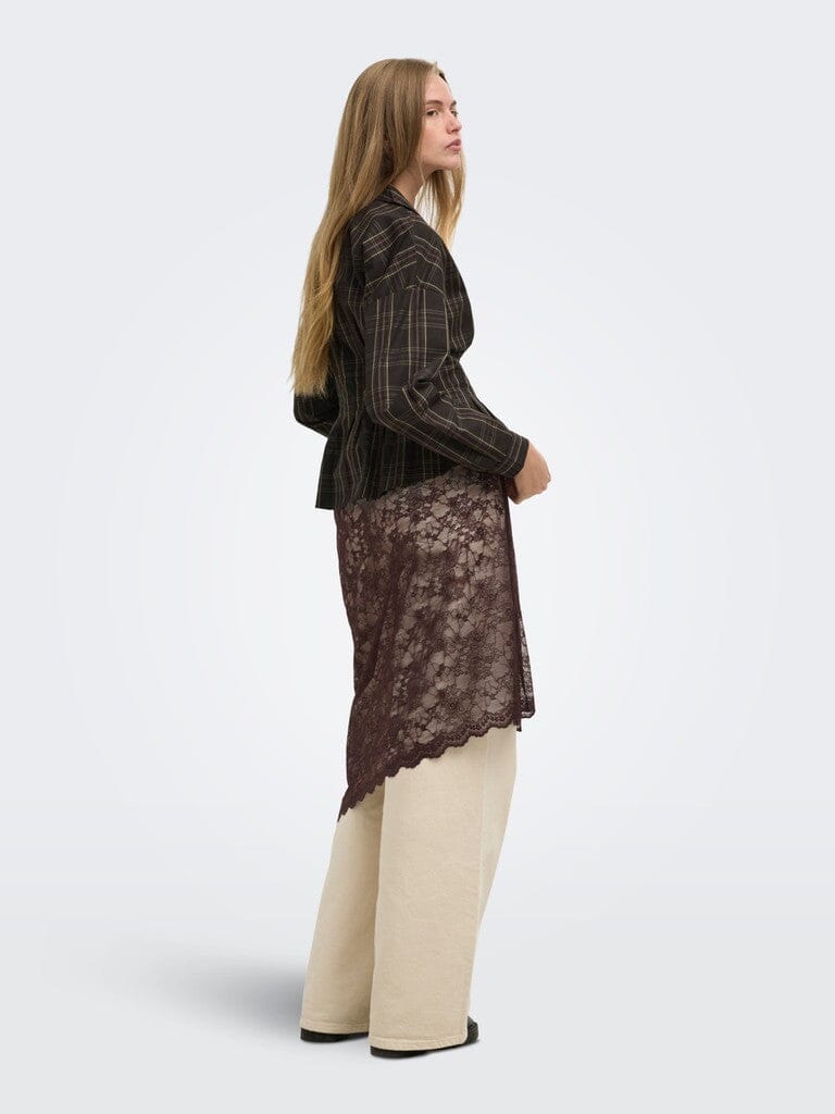 Only - Onlsoba Lace Skirt - 5090277 Coffee Bean Nederdele 