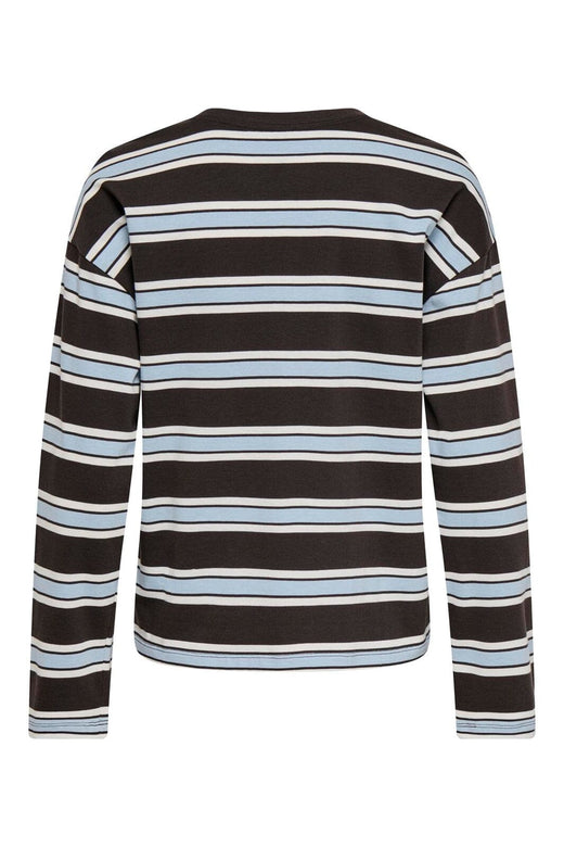 Only - Onlsoph L/S O-Neck Top Box - 5206028 Black Coffee Soft Chambray + Birch (Kia)