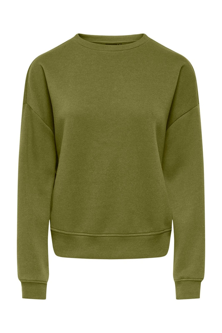 Only - Onlsweat Life L/S Crew Oversize Swt - 5209307 Peat Moss