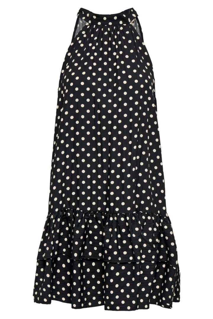Only - Onlzazie S/L Short Frill Dress - 5140500 Black Sandshell Dot