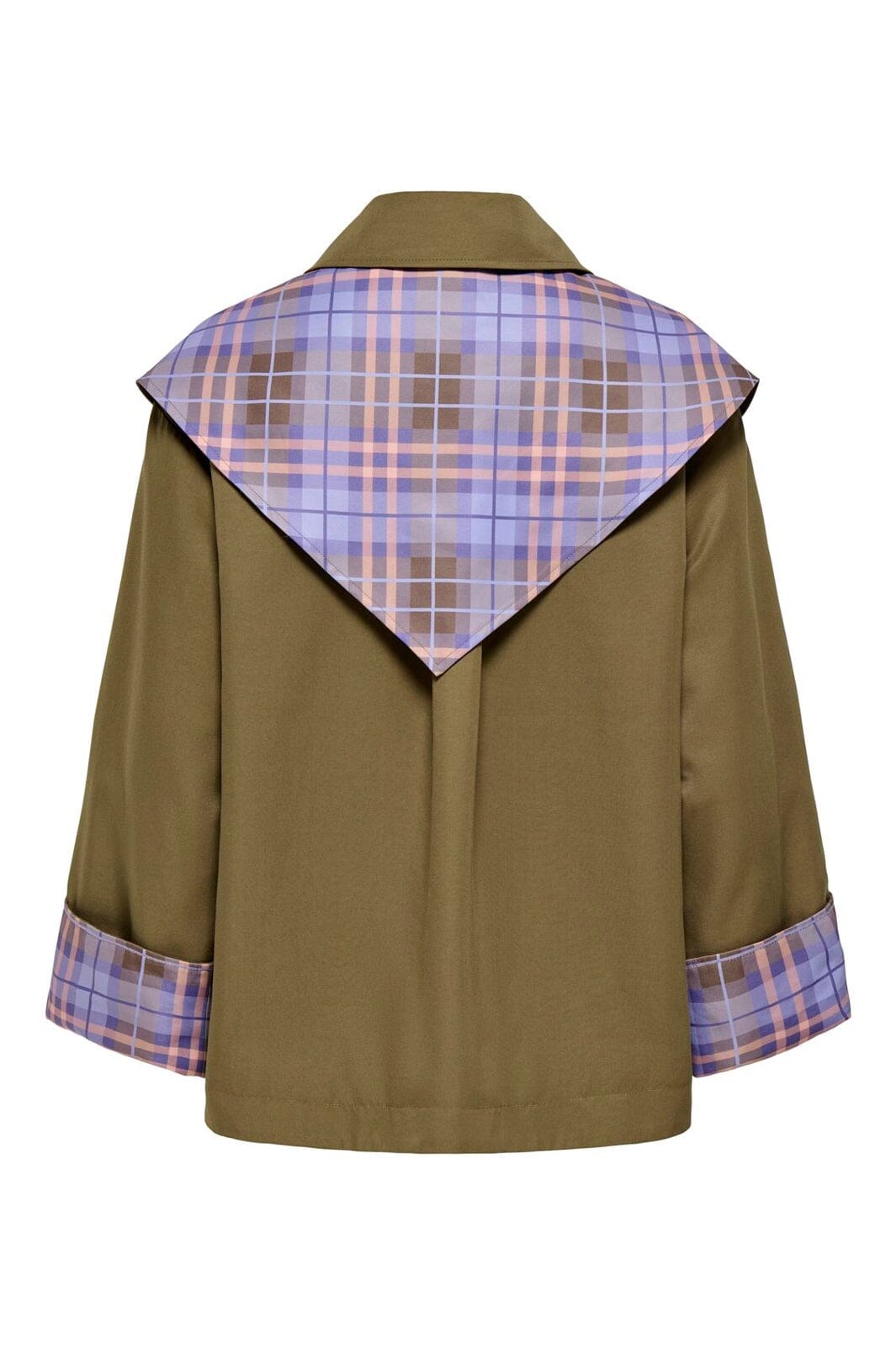 Only - Onlzenia Mix Check Scarf Jacket - 5136160 Ermine