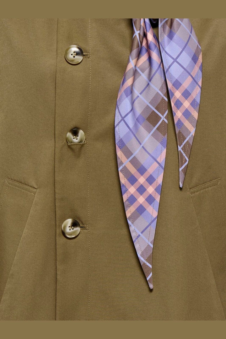 Only - Onlzenia Mix Check Scarf Jacket - 5136160 Ermine