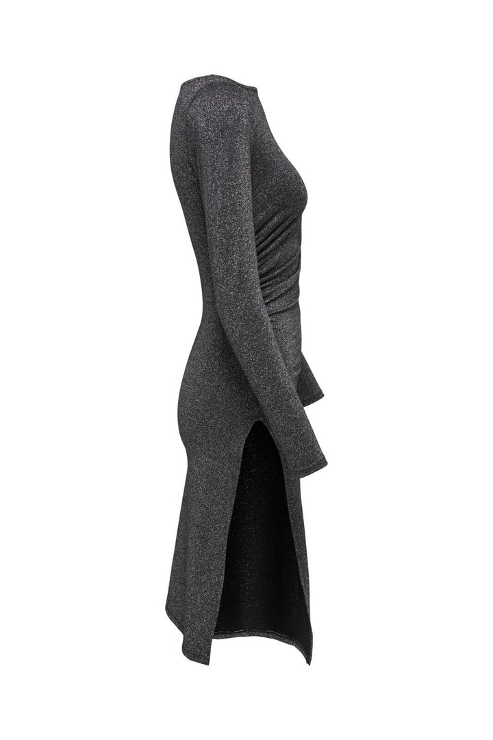 Only - Pgjosie L/S Glitter Dress - 5040953 Black Silver Lurex
