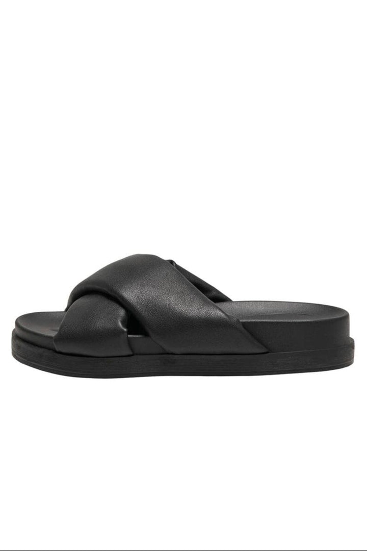 Only Shoes - Onlminnie-12 Cross Strap Sandal - 4461910 Black