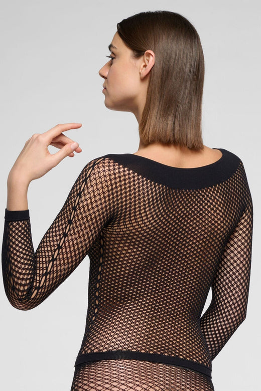 Oroblu - Oroblu Etherea Mesh T-Shirt T-Shirt Vobs68616 - Black T-shirts 