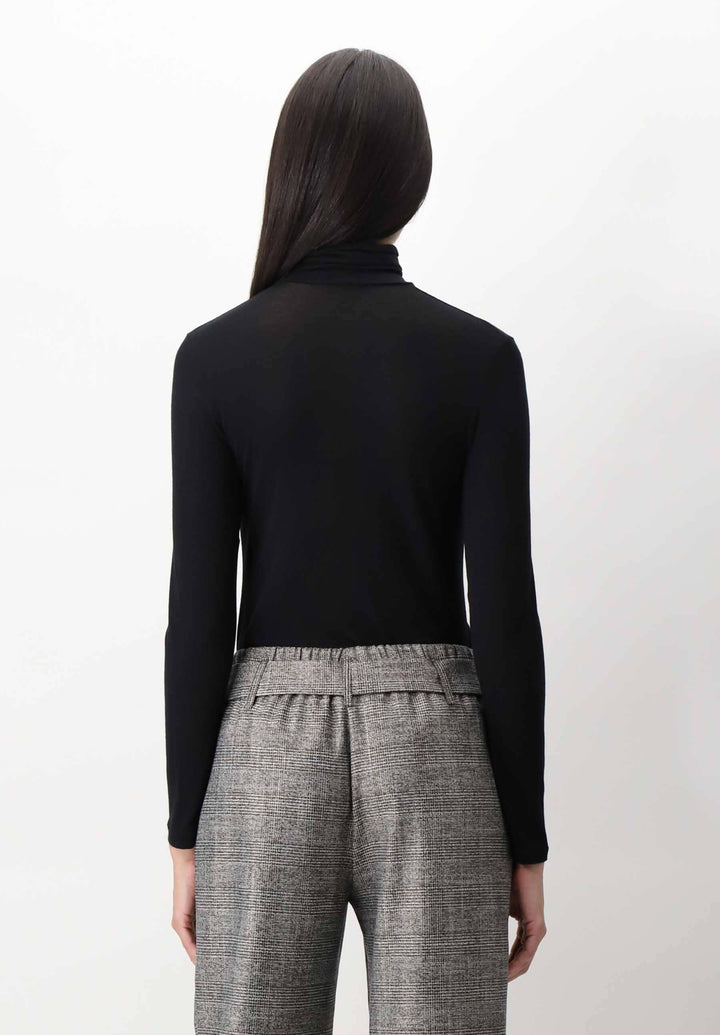 Oroblu - Oroblu Perfect Line Cashmere Turtleneck Top Vobt67057 - Black Bluser 