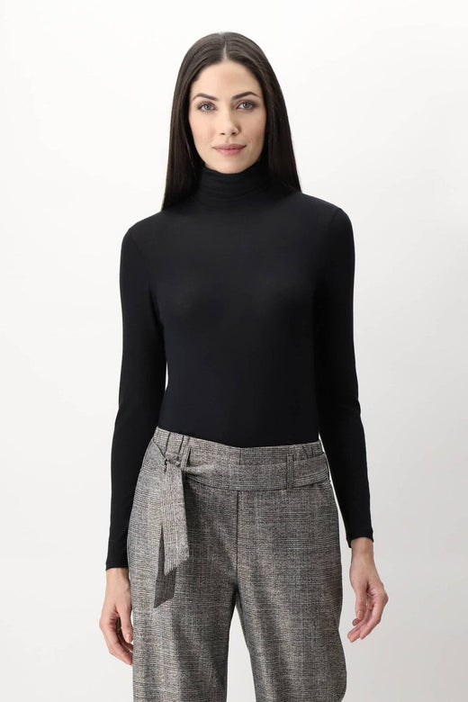 Oroblu - Oroblu Perfect Line Cashmere Turtleneck Top Vobt67057 - Black Bluser 