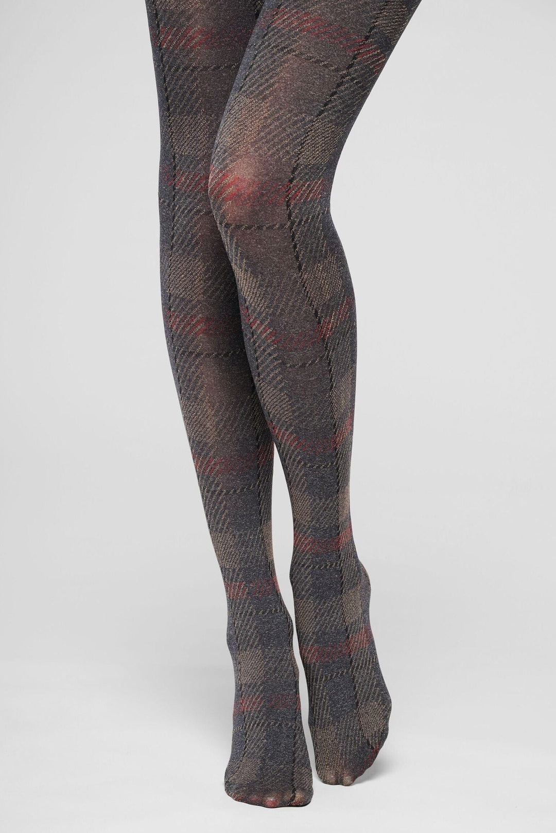 Oroblu - Oroblu Soft Plaid Tights 60 Tights Vobc68607 - Black Strømpebukser 