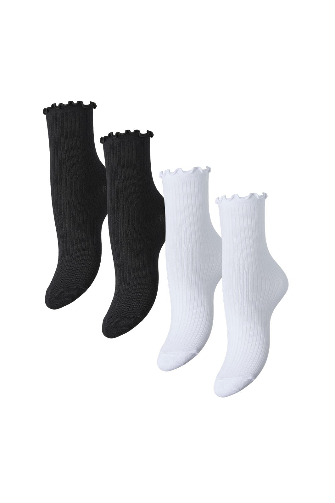 Pieces - Pcafia 4 Pack Socks - 4866212 Black 4-Pack Blc-Blc-Briw-Briw