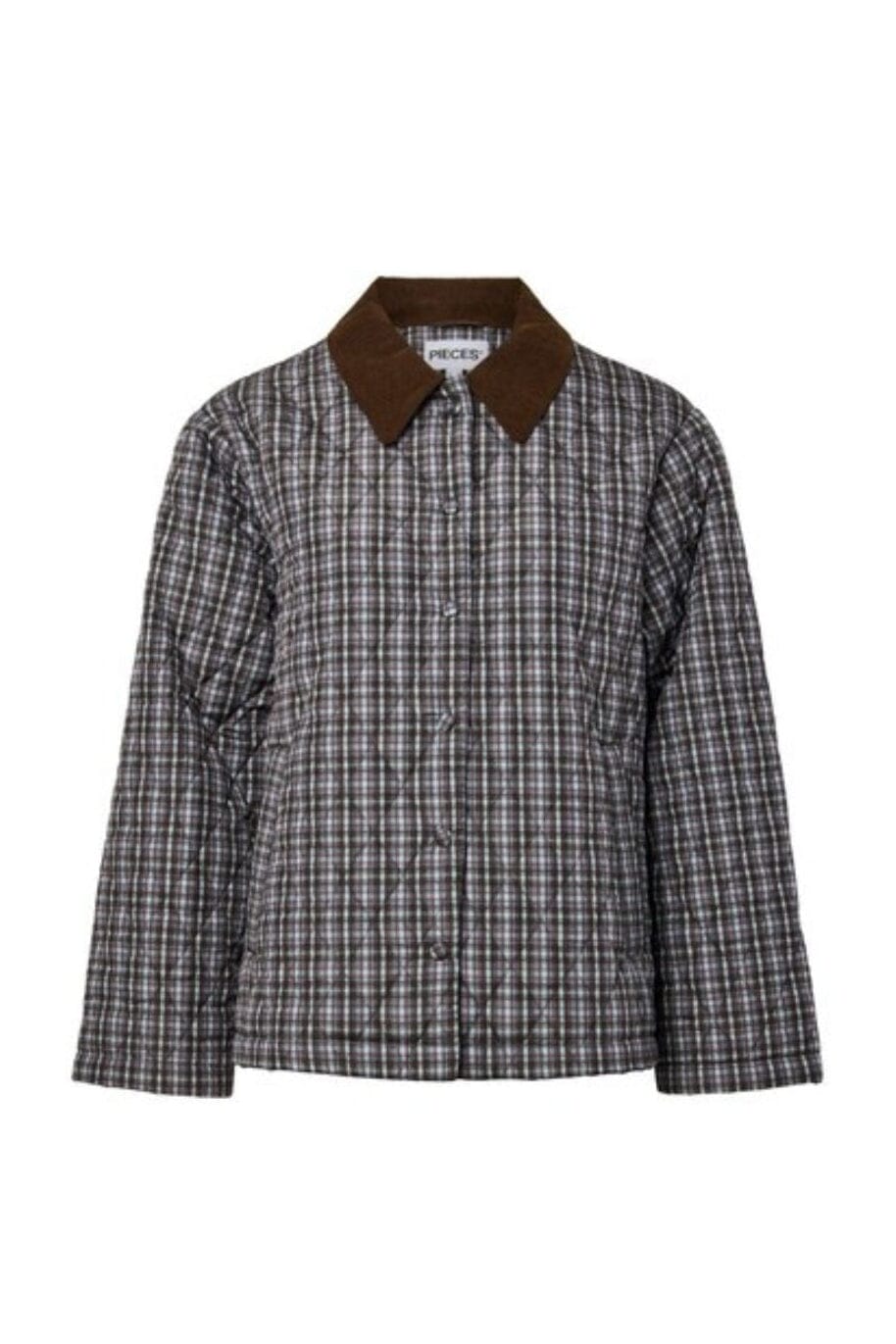 Pieces - Pcalma Light Quilt Jacket - 5091529 Forest Night Wine Tasting/Wren/Greige Jakker 