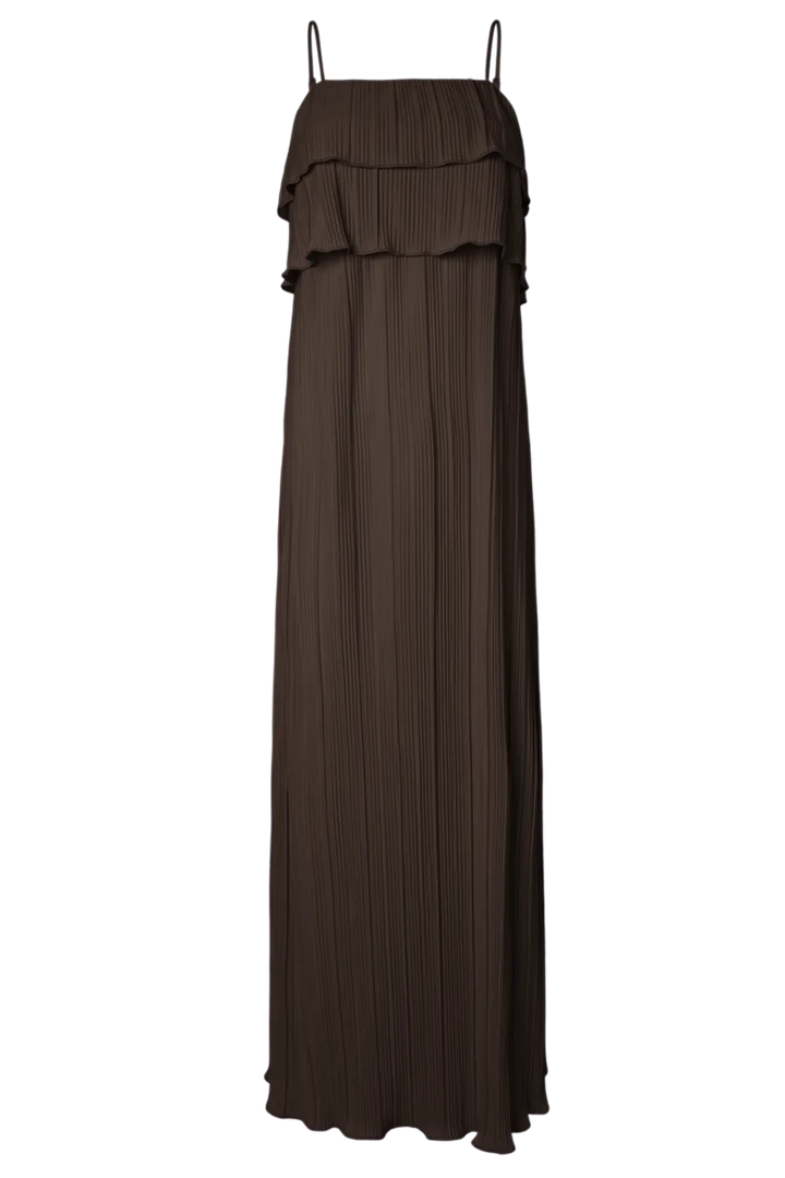 Pieces - Pcamber Sl Ankle Layred Dress Kca - 5104446 Hot Fudge Kjoler 