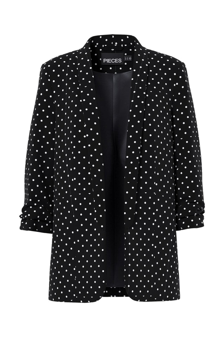 Pieces - Pcbosella 3/4 Printed Blazer - 4881492 Black New Dot