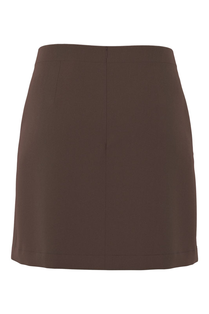 Pieces - Pcbozzy Slit Skirt - 5101986 Hot Fudge