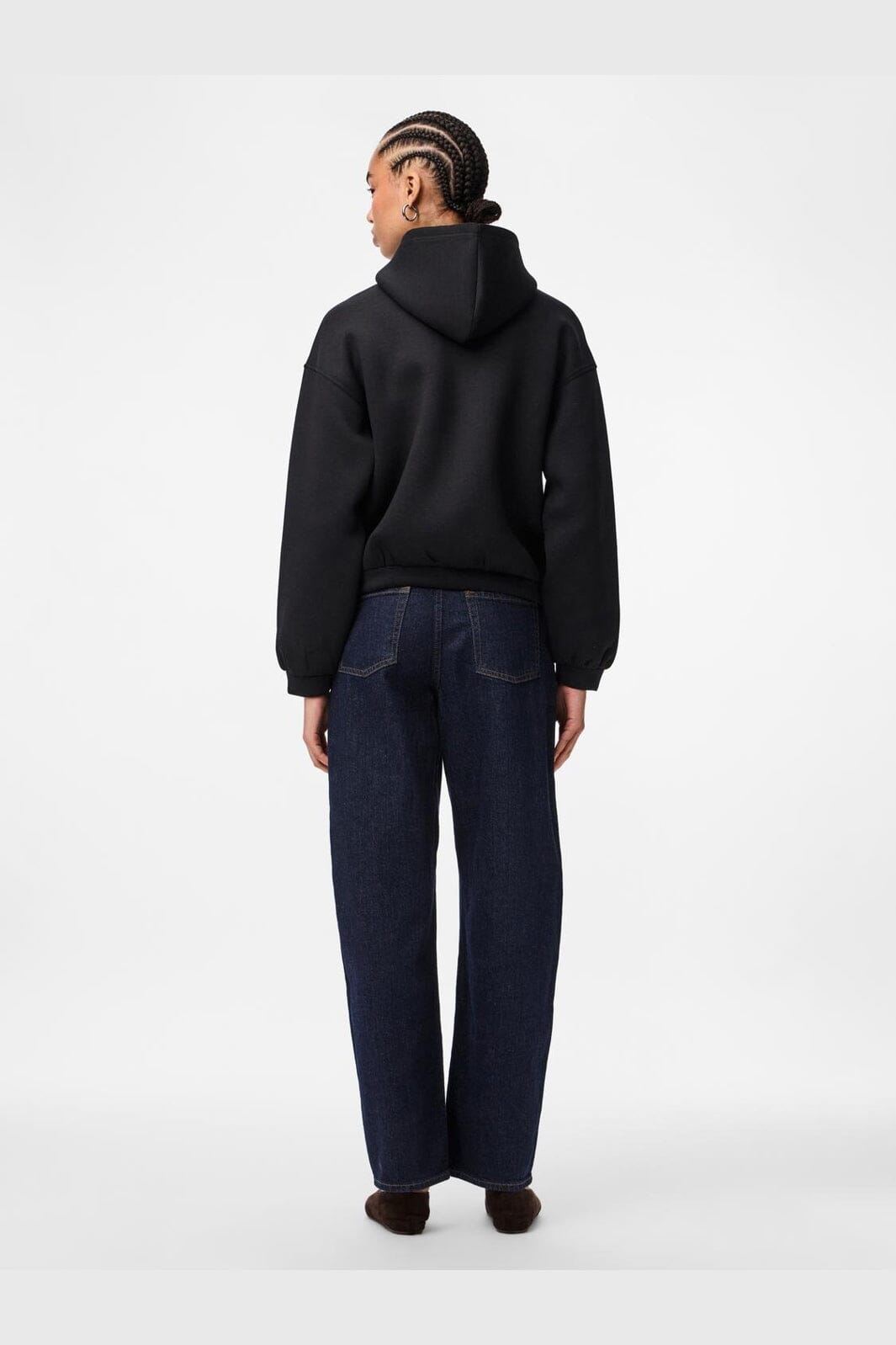 Pieces - Pcbucuba Ls Zipper Scuba Hoodie Act - 5007266 Black