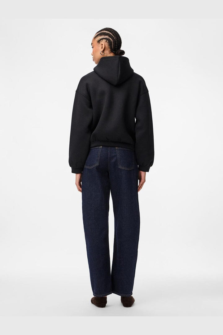 Pieces - Pcbucuba Ls Zipper Scuba Hoodie Act - 5007266 Black