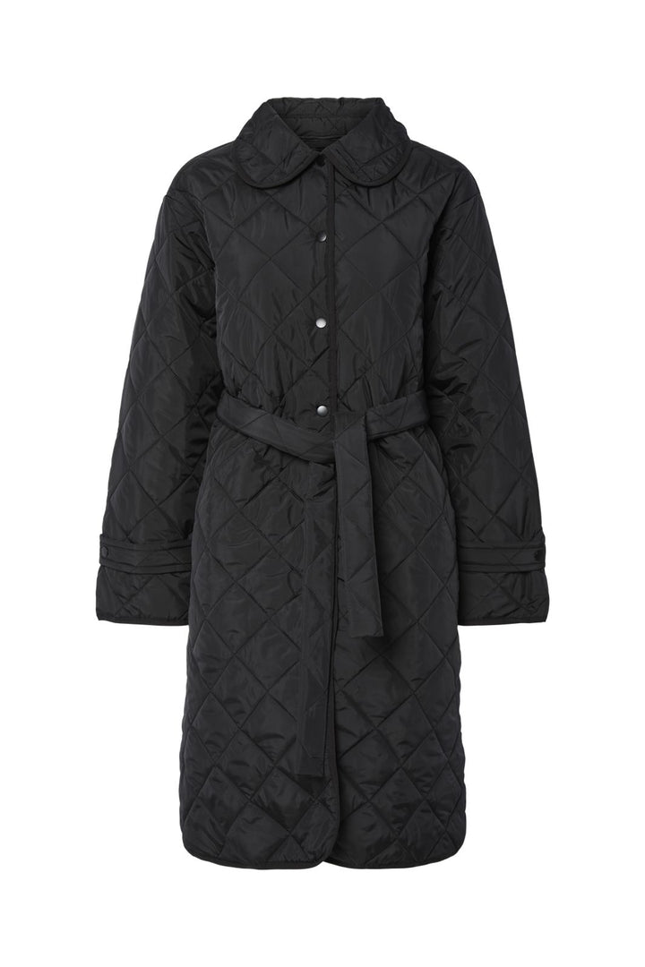 Pieces - Pcemily Long Quilted Jacket - 4807781 Black