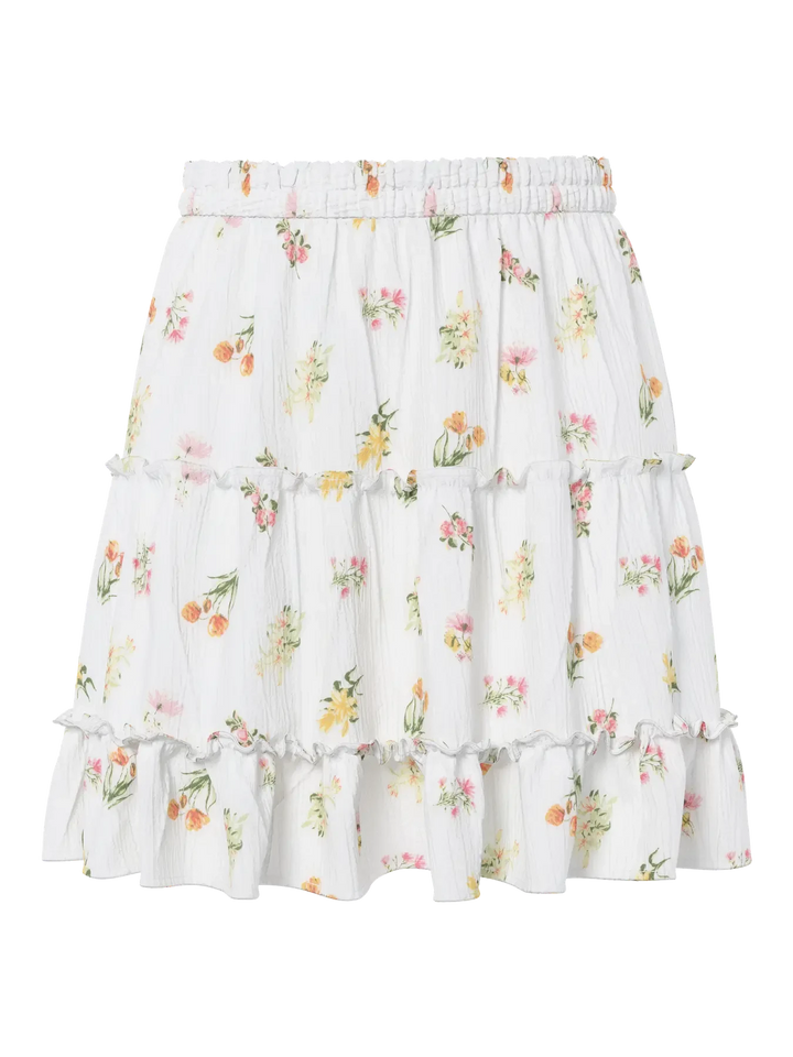 Pieces - Pcemma Short Skirt - 4904179 Bright White Flower Nederdele 