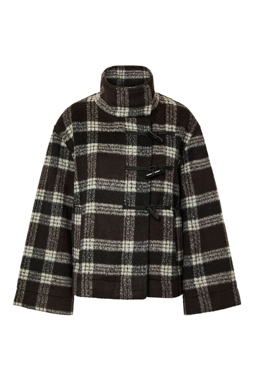 Pieces - Pcevie Check Jacket - 5102513 Chocolate Plum Checks
