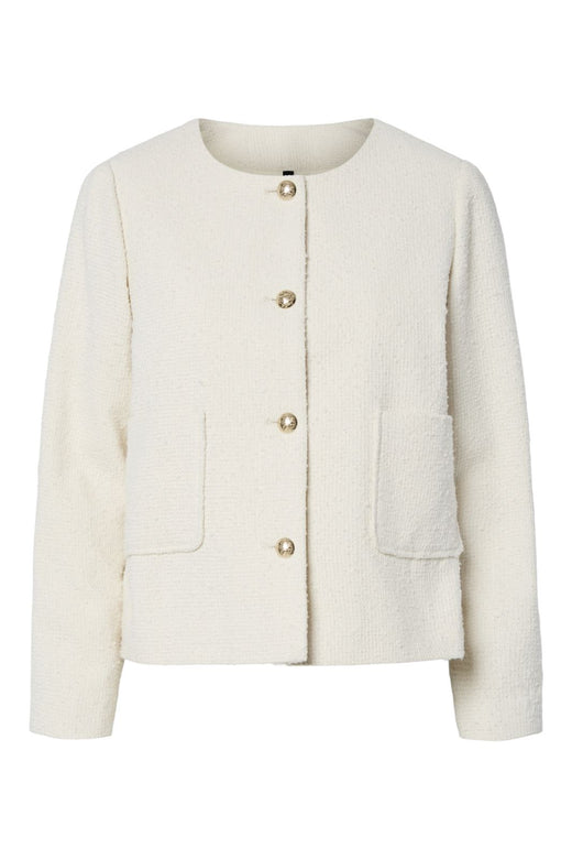 Pieces - Pcfabiola Ls Short Jacket 17160521 - 4845739 - Cloud Dancer
