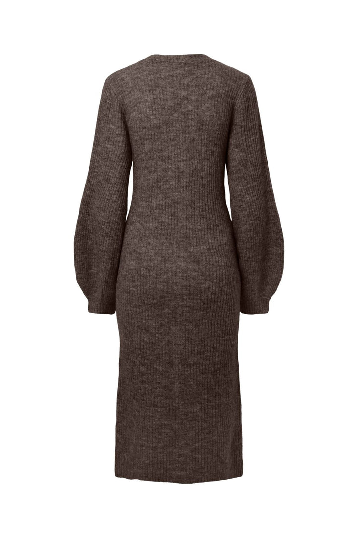 Pieces - Pcfaly Ls Knit Dress - 5120490 Hot Fudge Melange