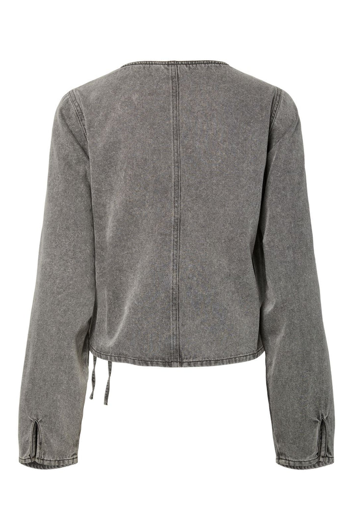 Pieces - Pcfenna Ls Denim Wrap Shirt Fsy - 4986827 Grey Denim