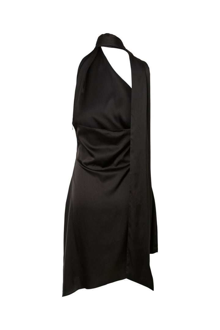 Pieces - Pcfesta Sl Satin Dress - 5127994 Black