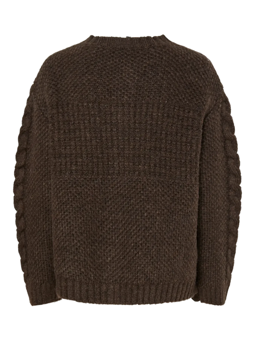 Pieces - Pcjacinthe Ls O-Neck Knit Cardigan Mpa B - 4819995 Morel Cardigans 