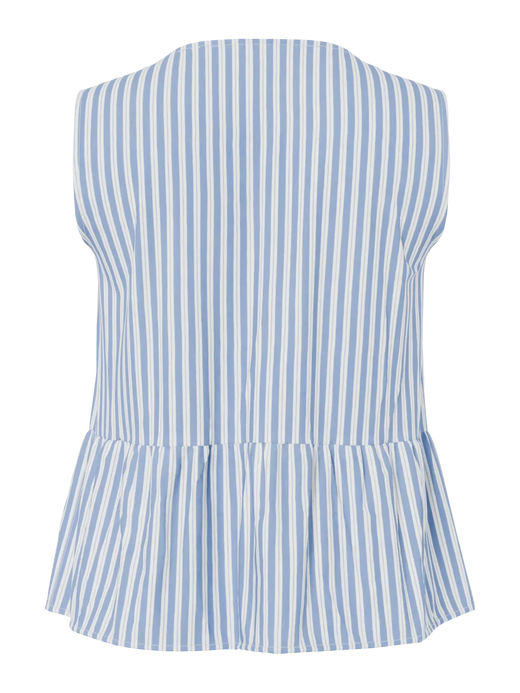 Pieces - Pcjolly Sl Tie Top - 4904306 Hydrangea Bright White Toppe 