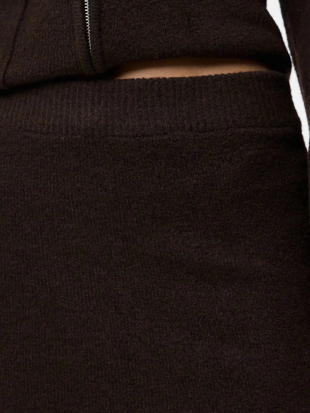 Pieces - Pcjunna Short Knit Skirt - 4819439 Hot Fudge Melange Nederdele 