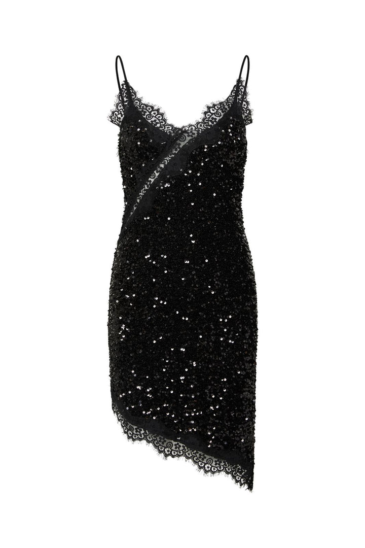 Pieces - Pckammy Strap Lace Dress - 5130875 Black Black Sequins