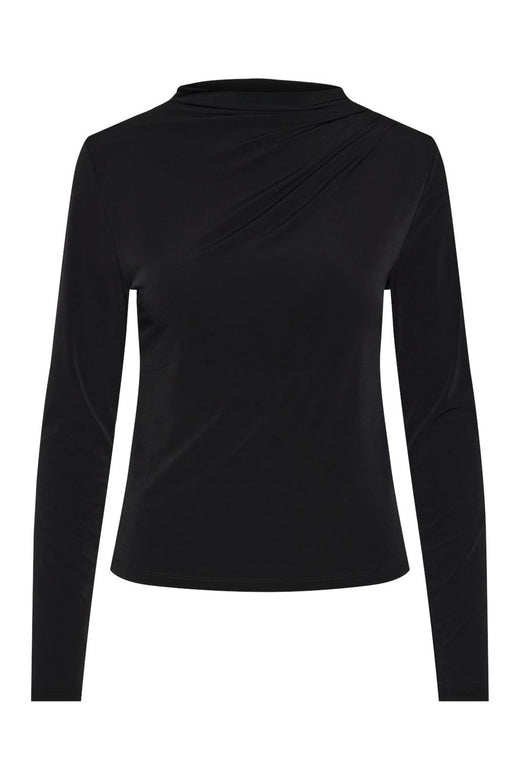 Pieces - Pcmadison Ls Draped Top - 4614503 Black
