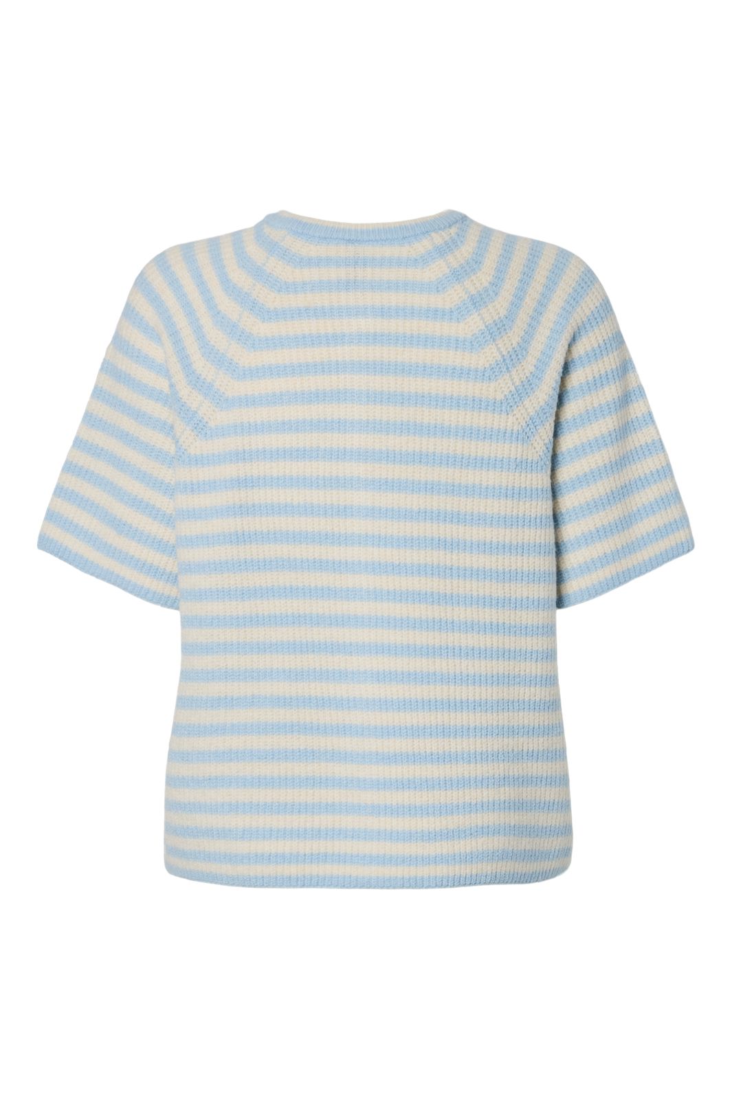 Pieces - Pcmalou Ss O-Neck Stripe Cardigan Pwp - 4931566 Cashmere Blue Birch
