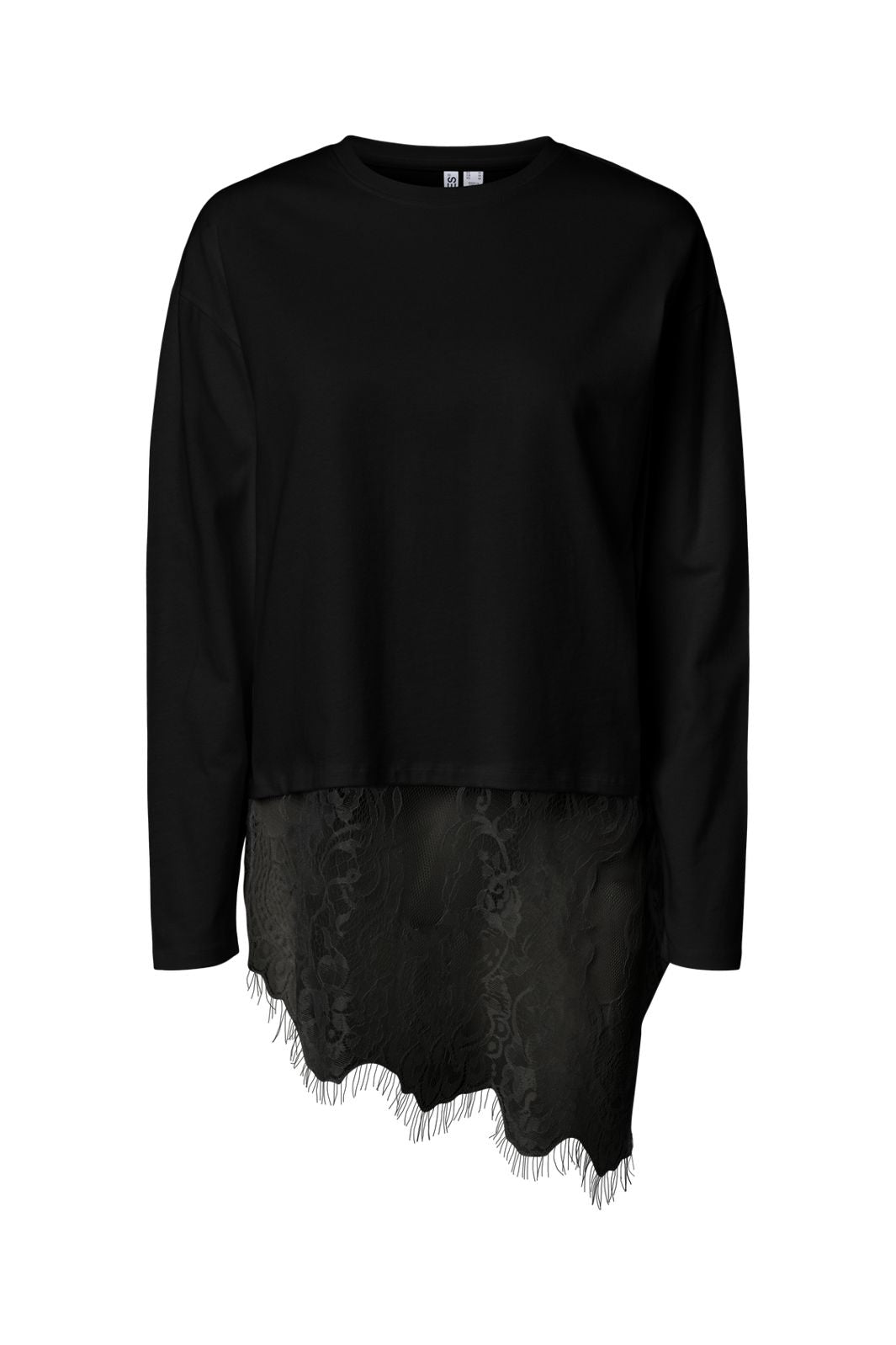 Pieces - Pcmave Ls Lace Top - 5205150 Black