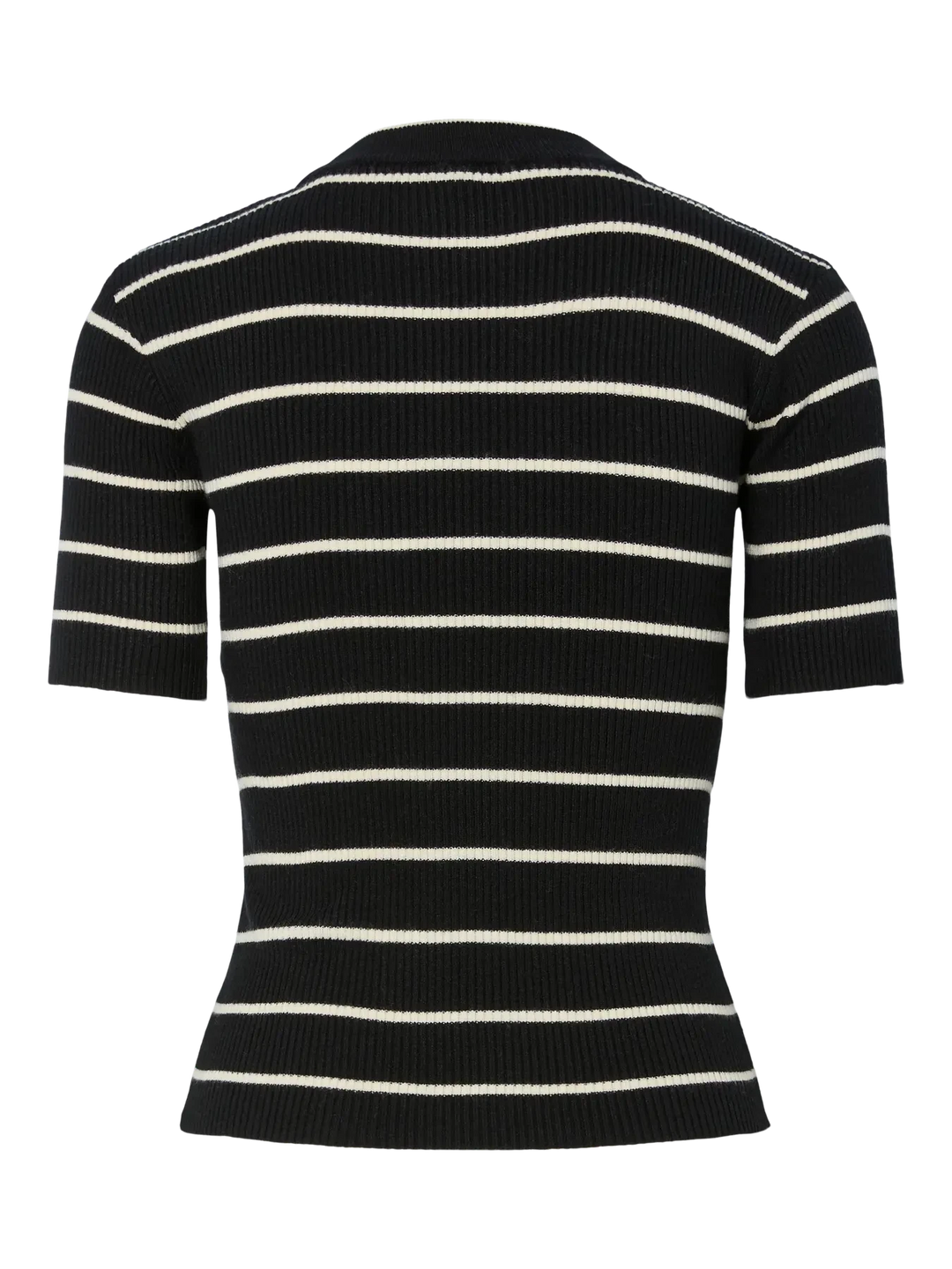 Pieces - Pcmira Ss O-Neck Knit - 4899818 Black Birch Narrow T-shirts 