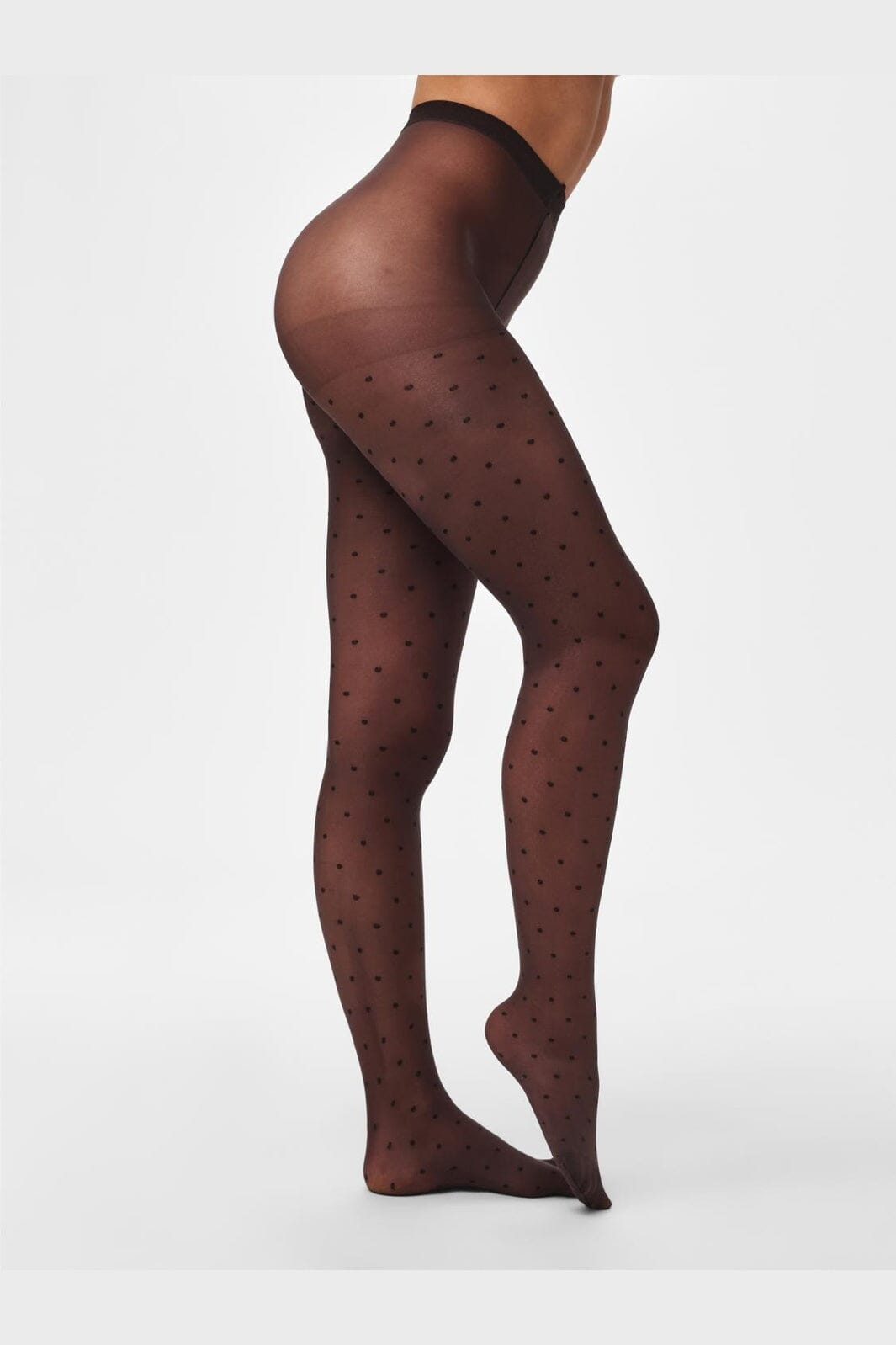 Pieces - Pcnew Nikoline 20 Den Dot Tights - 5102649 Hot Fudge