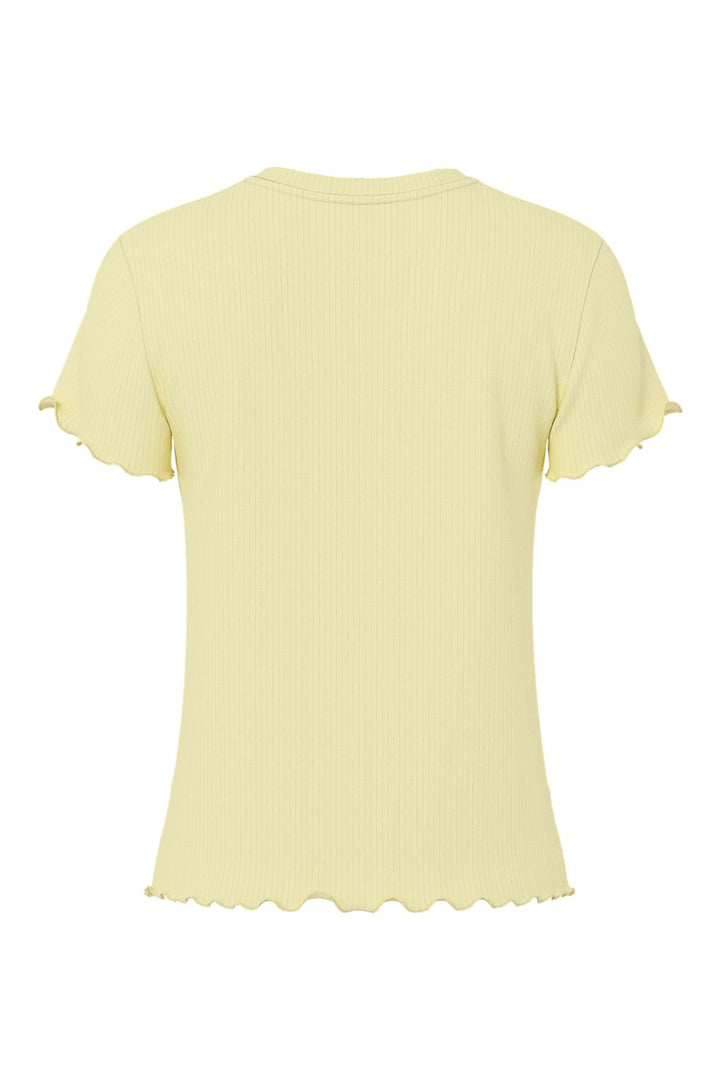 Pieces - Pcnicca Ss O-Neck Top - 4981814 French Vanilla