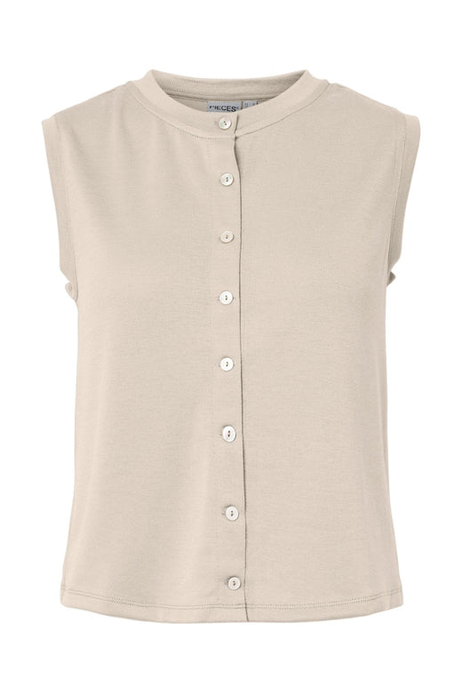 Pieces - Pcpimi Ss Vest Pwp - 5016658 Silver Lining