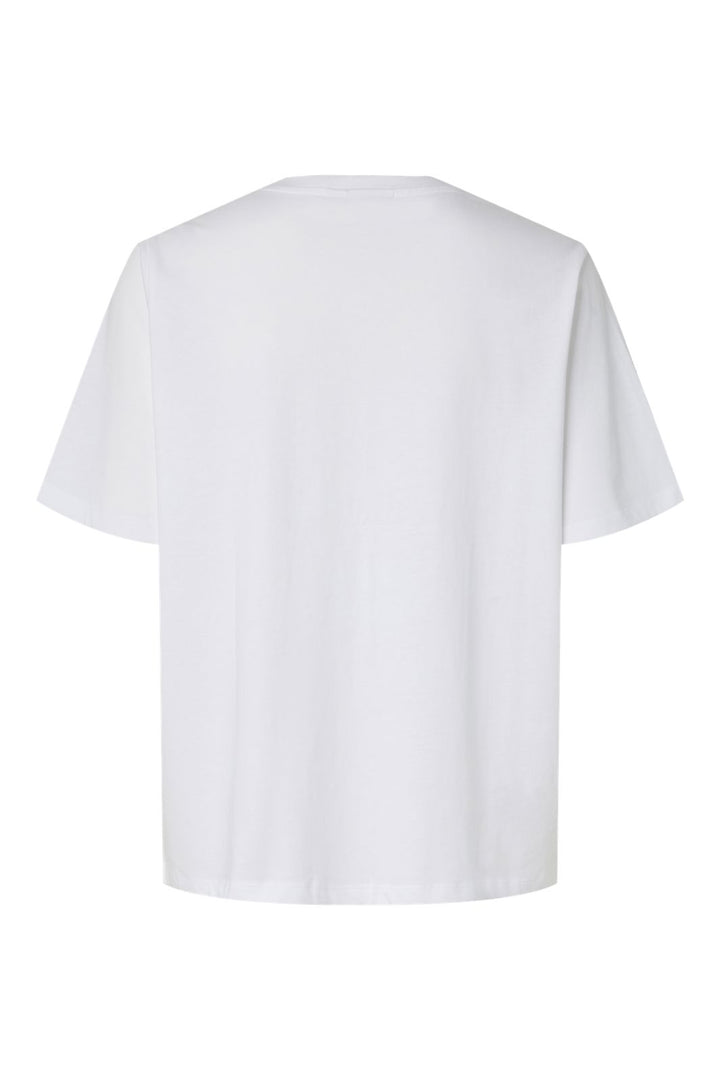 Pieces - Pcpop Ss Embelishment T-Shirt - 5079983 Bright White Lobster With Embelishment