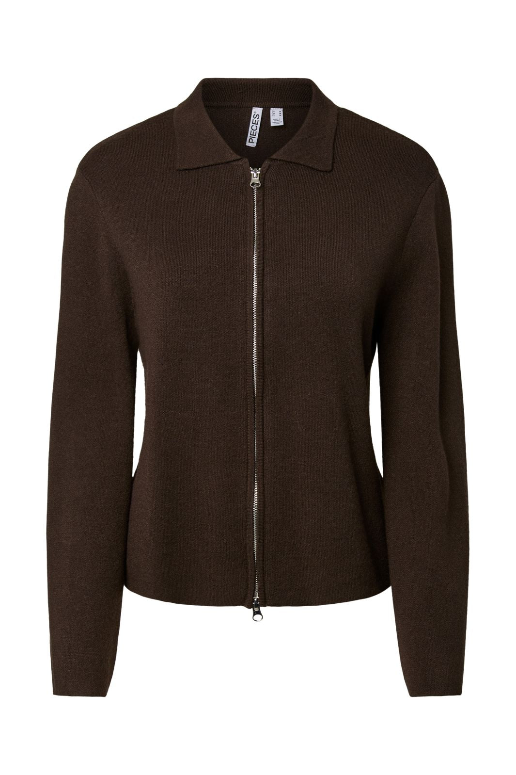 Pieces - Pcraja Ls Zip Knit Cardigan - 5000729 Delicioso