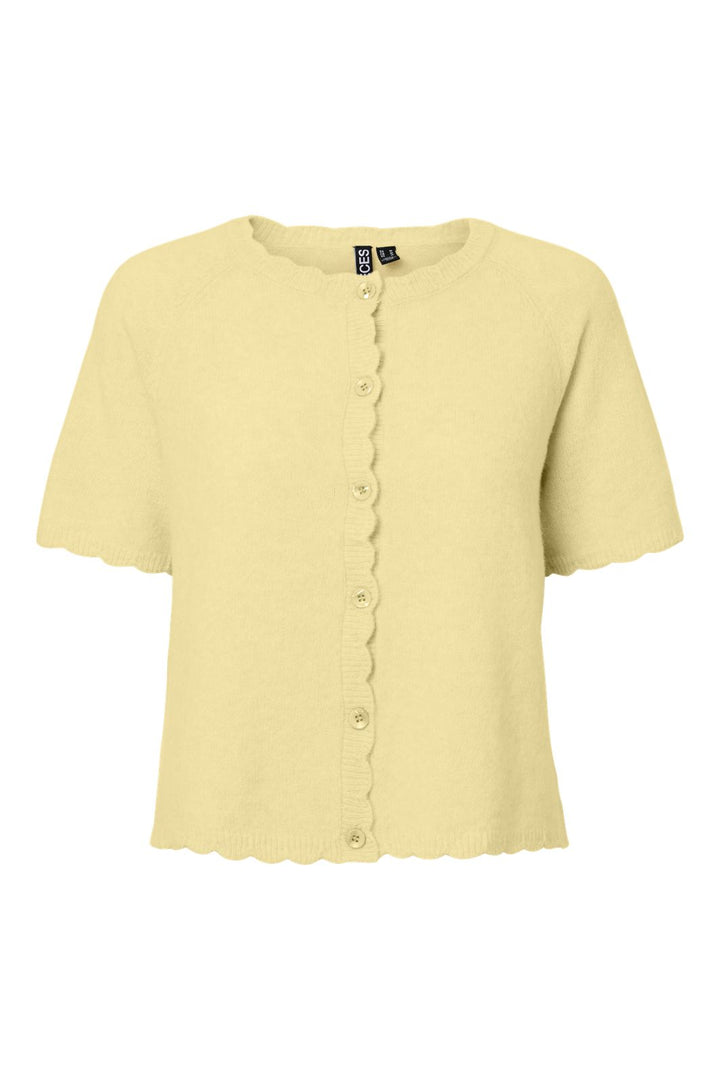 Pieces - Pcrath Ss O-Neck Knit Cardigan Pwp - 4997536 French Vanilla