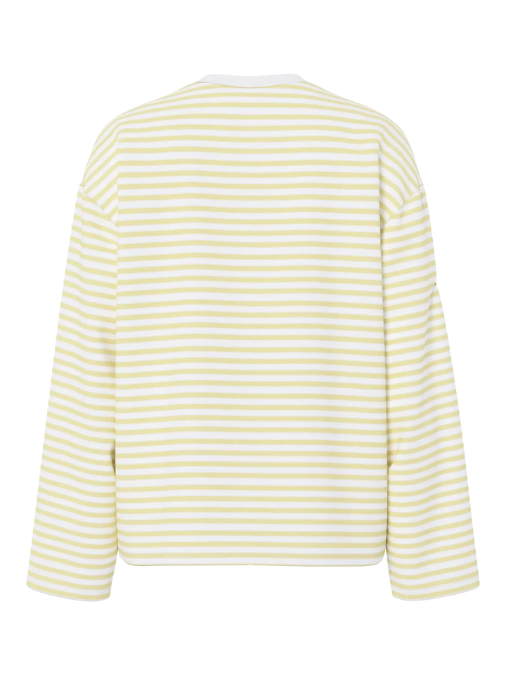 Pieces - Pcsadie Ls Top - 5090857 Bright White French Vanilla T-shirts 