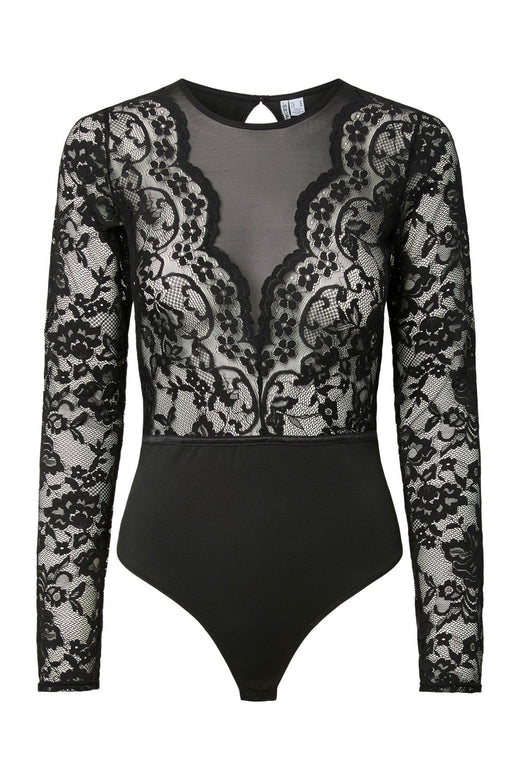 Pieces - Pcsara Ls Bodystocking - 5051466 Black