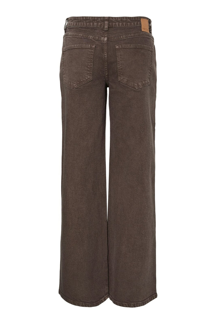 Pieces - Pcselma Lw Wide Colered Jeans - 4881355 Hot Fudge