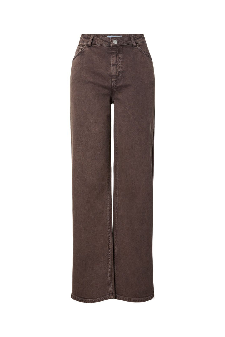 Pieces - Pcsilke Wide Colored Jeans - 5044574 Hot Fudge
