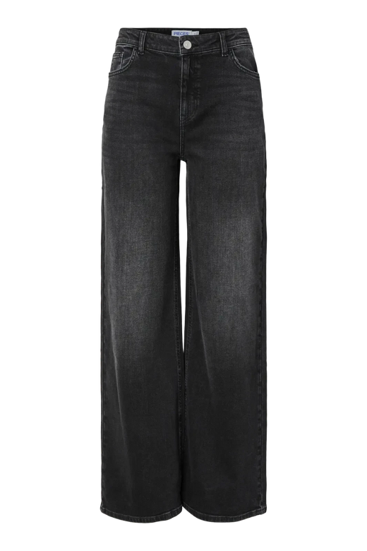 Pieces - Pcsilke Wide Jeans Bl - 4864053 Black Denim Jeans 