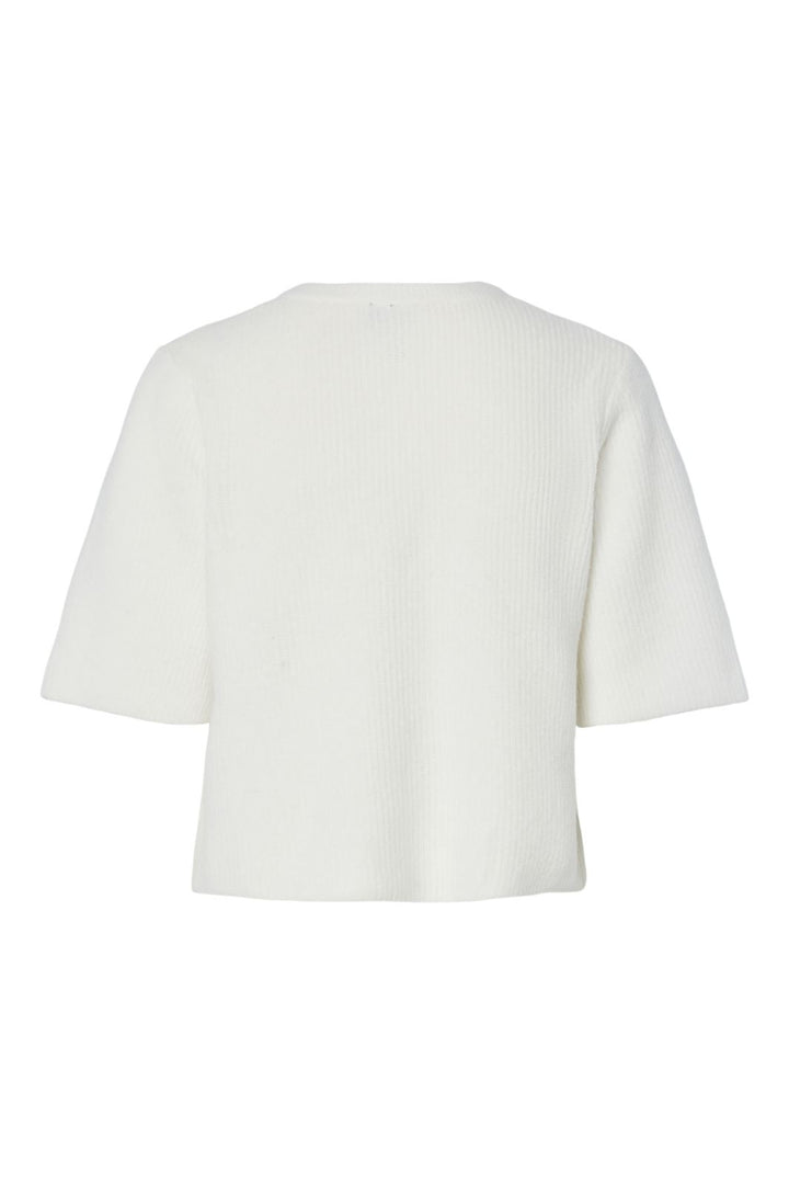 Pieces - Pcsilly Ss O-Neck Knit Cardigan - 4768115 Cloud Dancer