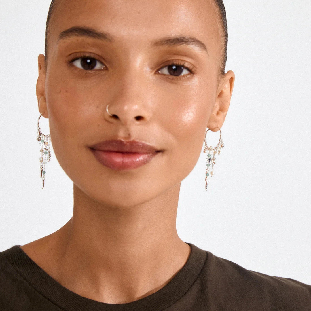 Pilgrim - Prism Hoop Earrings Silver-plated 132626023 - Silver Plated Øreringe 
