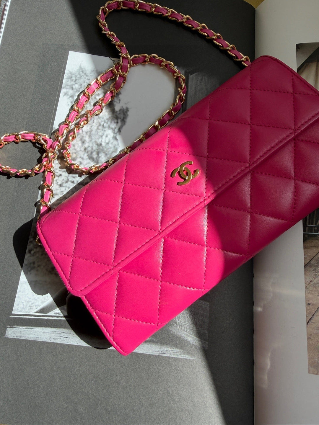 Preloved Vintageline X Molly&My - Chanel Classic Flap Wallet 1 - Pink Tasker 