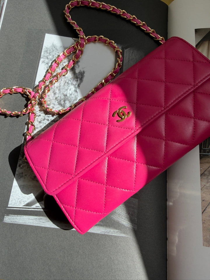 Preloved Vintageline X Molly&My - Chanel Classic Flap Wallet 1 - Pink Tasker 